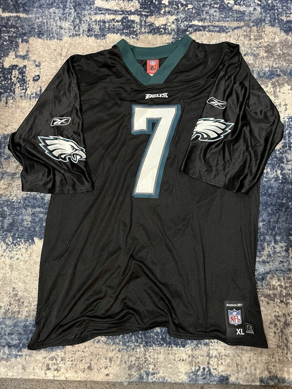 Size XL-Reebok Philadelphia Eagles Jeff Garcia 7 NFL Football Jersey Mens Black